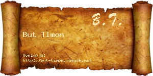 But Timon névjegykártya